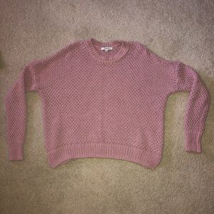Madewell Textured Sweater in Pink size small
